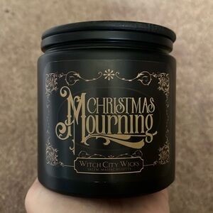 Witch City Wicks Double Wick Candle, Christmas Mourning.